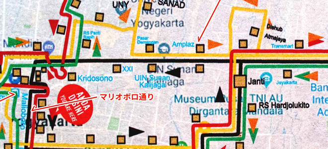 【2019最新版】トランスジョグジャの見やすいバス路線図@ジョグジャカルタ